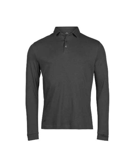 Tee Jays TJ1442 Pima Cotton Long Sleeve Polo - Black