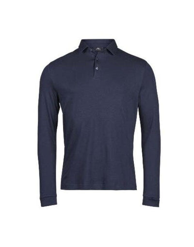 Tee Jays TJ1442 Pima Cotton Long Sleeve Polo - Navy