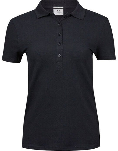 Tee Jays TJ145 Ladies Luxury Stretch Polo - Black