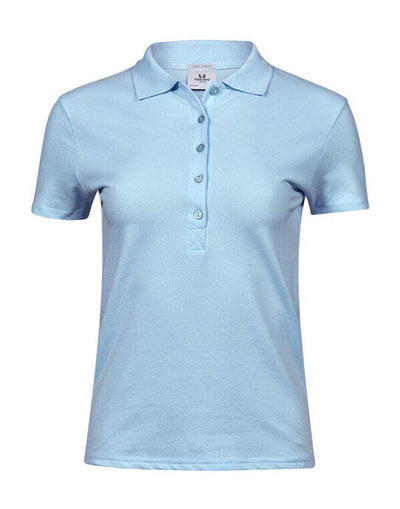 Tee Jays TJ145 Ladies Luxury Stretch Polo - Light Blue