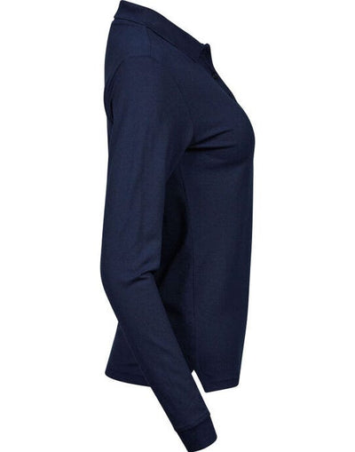 Tee Jays TJ146 Ladies Luxury L/S Stretch Polo - Navy