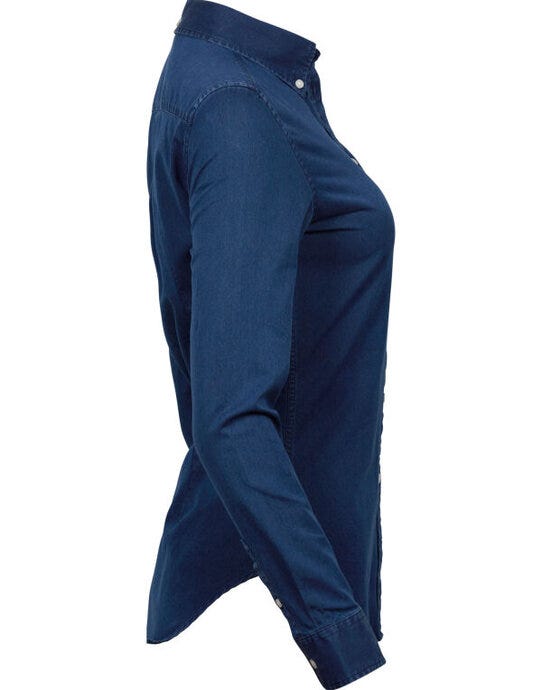 Tee Jays TJ4003 Ladies Casual Twill Shirt - Indigo