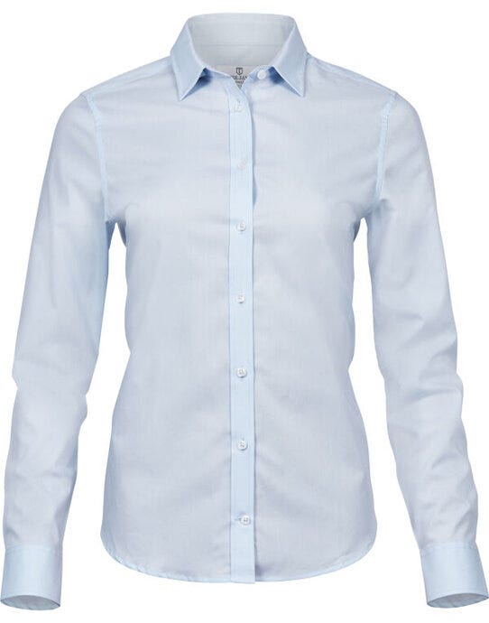 Tee Jays TJ4025 Ladies Stretch Luxury Shirt - Light Blue