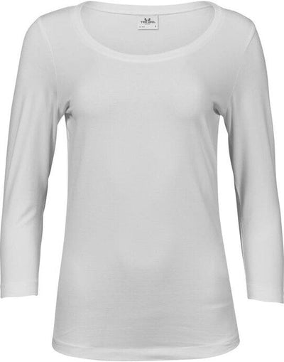 Tee Jays TJ460 Ladies 3/4 Sleeve Stretch Tee - White