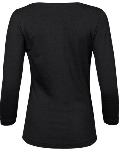 Tee Jays TJ460 Ladies 3/4 Sleeve Stretch Tee - Black