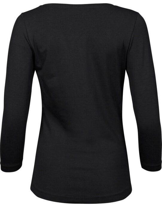 Tee Jays TJ460 Ladies 3/4 Sleeve Stretch Tee - Black