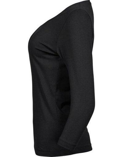 Tee Jays TJ460 Ladies 3/4 Sleeve Stretch Tee - Black
