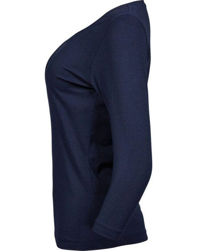 Tee Jays TJ460 Ladies 3/4 Sleeve Stretch Tee - Navy