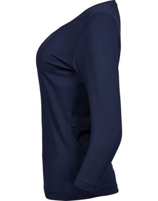 Tee Jays TJ460 Ladies 3/4 Sleeve Stretch Tee - Navy