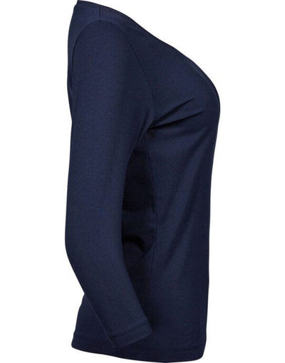 Tee Jays TJ460 Ladies 3/4 Sleeve Stretch Tee - Navy