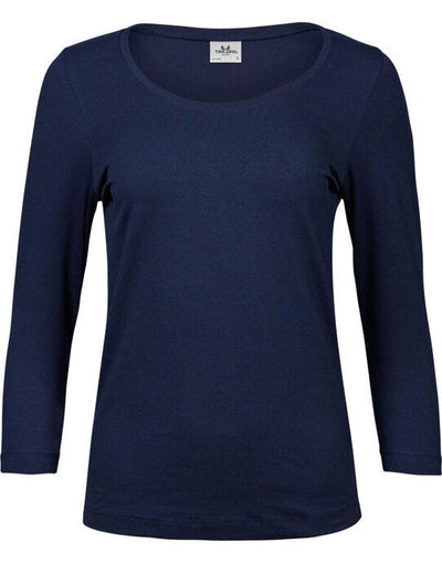 Tee Jays TJ460 Ladies 3/4 Sleeve Stretch Tee - Navy