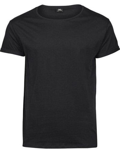 Tee Jays TJ5062 Mens Roll Up Sleeve Tee - Black