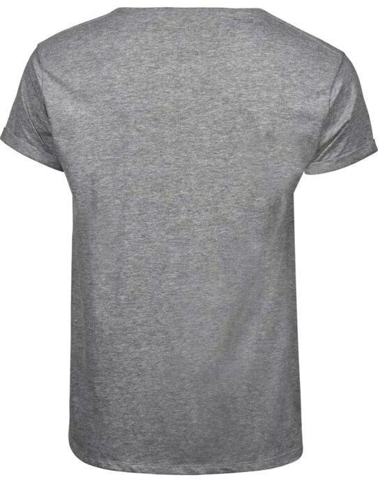 Tee Jays TJ5062 Mens Roll Up Sleeve Tee - Heather Grey
