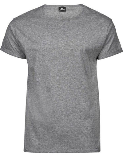 Tee Jays TJ5062 Mens Roll Up Sleeve Tee - Heather Grey