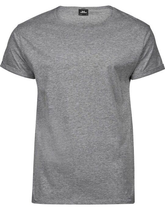 Tee Jays TJ5062 Mens Roll Up Sleeve Tee - Heather Grey