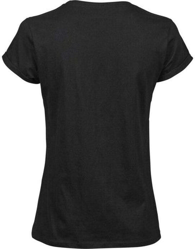Tee Jays TJ5063 Ladies Roll Up Sleeve Tee - Black