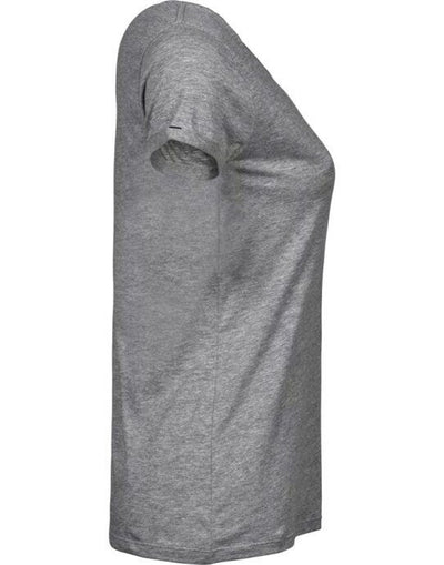 Tee Jays TJ5063 Ladies Roll Up Sleeve Tee - Heather Grey