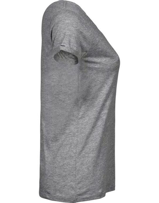 Tee Jays TJ5063 Ladies Roll Up Sleeve Tee - Heather Grey