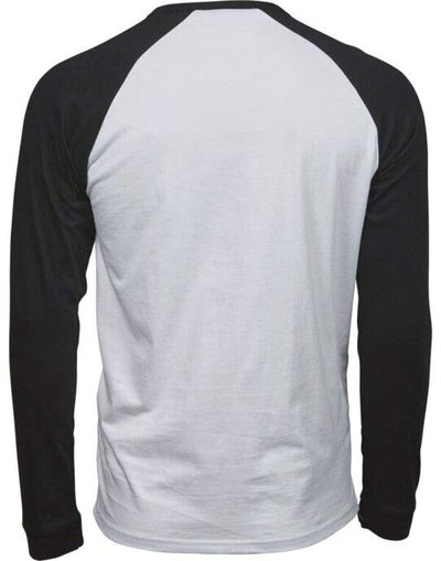 Tee Jays TJ5072 Mens Baseball Tee - White/Black