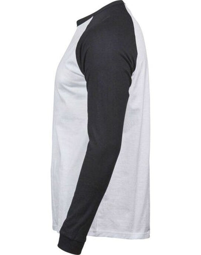 Tee Jays TJ5072 Mens Baseball Tee - White/Black