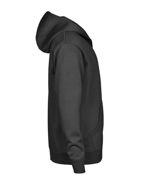 Tee Jays TJ5154 Unlabeled Hooded FZ Sweatshirt - Black