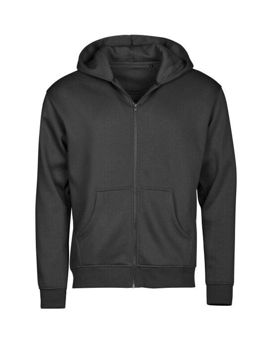 Tee Jays TJ5154 Unlabeled Hooded FZ Sweatshirt - Black