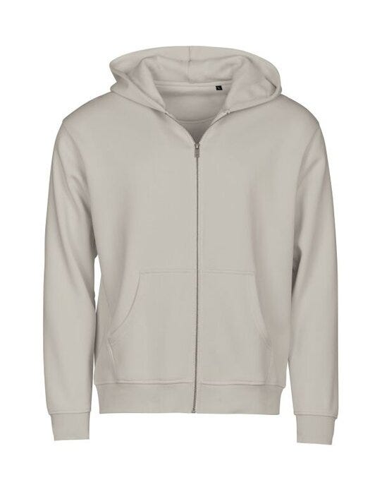 Tee Jays TJ5154 Unlabeled Hooded FZ Sweatshirt - Cement