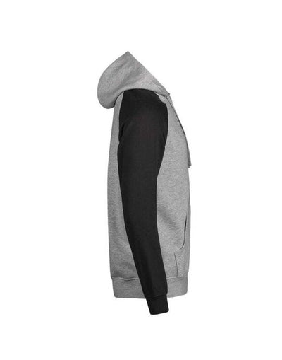 Tee Jays TJ5156 Unlabeled Two-Tone Hooded Sweat - Heather Grey/black