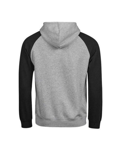 Tee Jays TJ5156 Unlabeled Two-Tone Hooded Sweat - Heather Grey/black