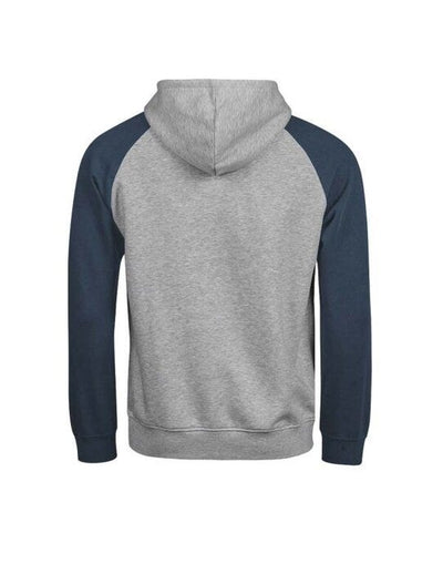 Tee Jays TJ5156 Unlabeled Two-Tone Hooded Sweat - Heather Grey/Ink
