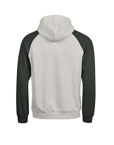 Tee Jays TJ5156 Unlabeled Two-Tone Hooded Sweat - Cement/Dark Green