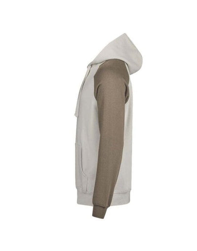 Tee Jays TJ5156 Unlabeled Two-Tone Hooded Sweat - Cement/Clay