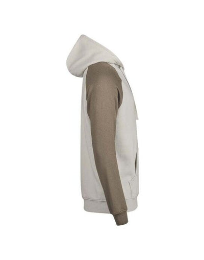 Tee Jays TJ5156 Unlabeled Two-Tone Hooded Sweat - Cement/Clay