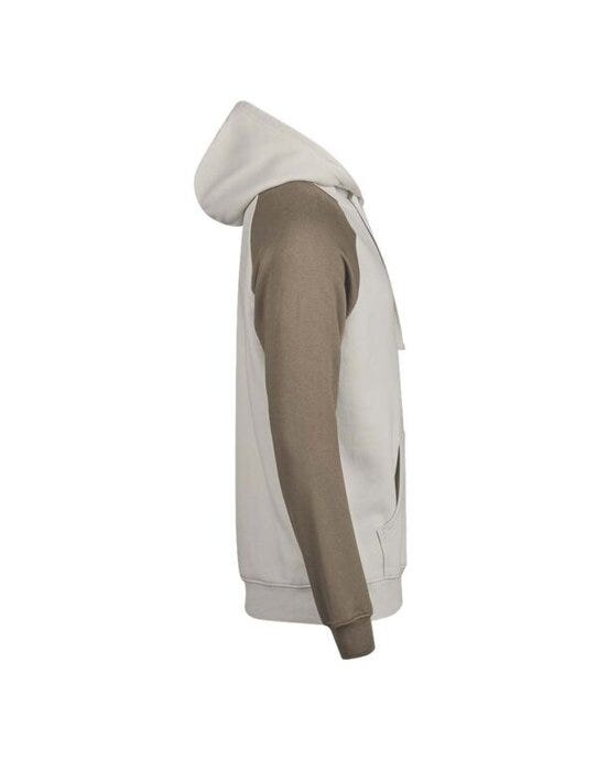 Tee Jays TJ5156 Unlabeled Two-Tone Hooded Sweat - Cement/Clay