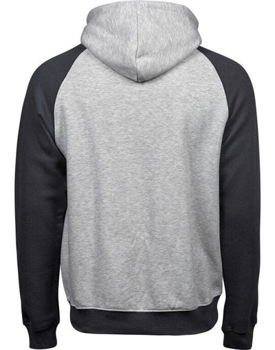 Tee Jays TJ5432 Mens Two-Tone Hooded Sweat - Heather Dark Grey