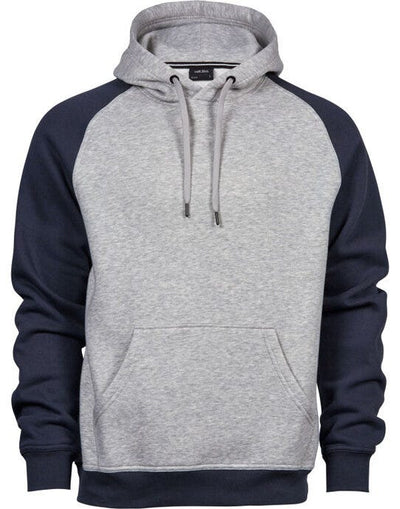 Tee Jays TJ5432 Mens Two-Tone Hooded Sweat - Heather Navy