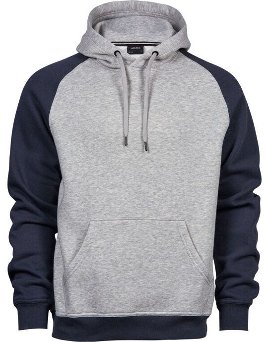 Tee Jays TJ5432 Mens Two-Tone Hooded Sweat - Heather Navy