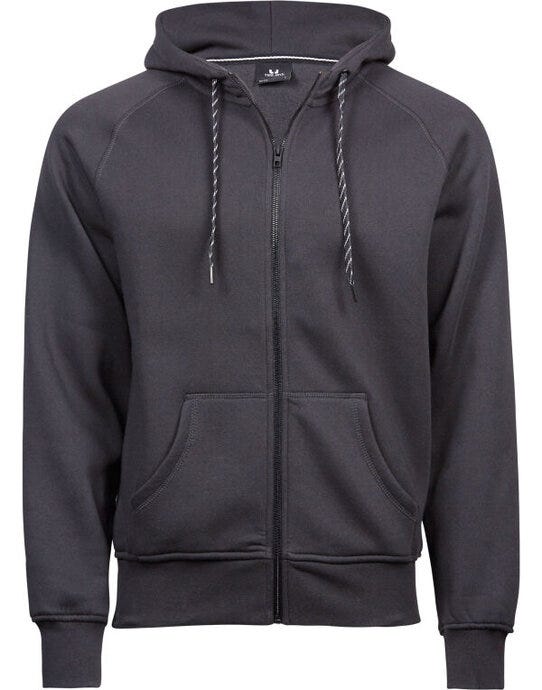 Tee Jays TJ5435 Mens Fashion Full Zip Hood - Dark Grey