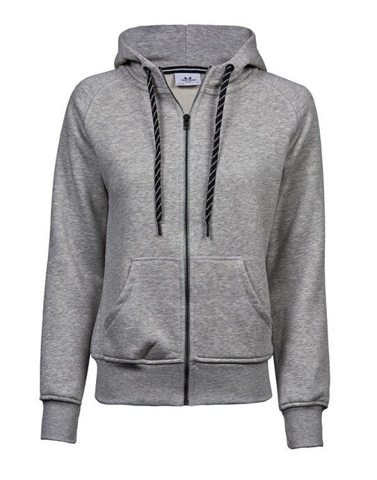 Tee Jays TJ5436 Ladies Fashion Full Zip Hood - Heather Grey