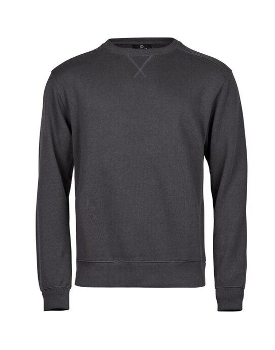 Tee Jays TJ5504 Ribbed Interlock Crewneck - Dark Grey