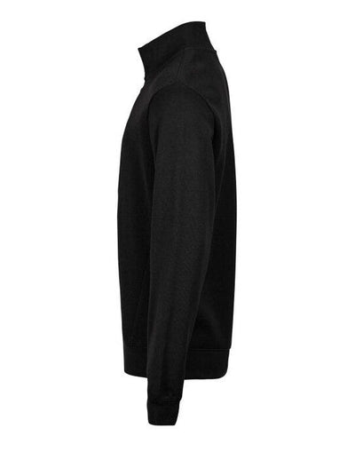 Tee Jays TJ5506 Ribbed Interlock Half Zip - Black