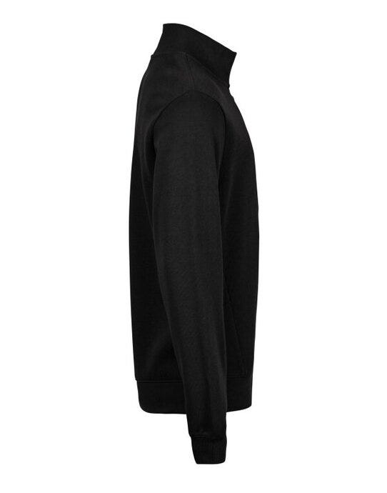 Tee Jays TJ5506 Ribbed Interlock Half Zip - Black