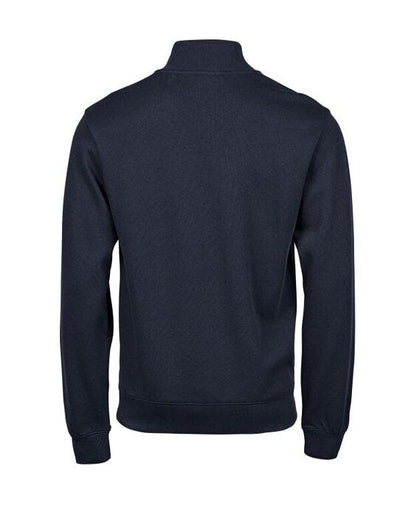 Tee Jays TJ5506 Ribbed Interlock Half Zip - Navy