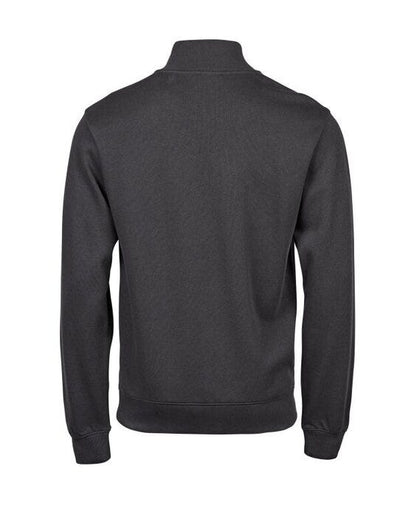 Tee Jays TJ5506 Ribbed Interlock Half Zip - Dark Grey