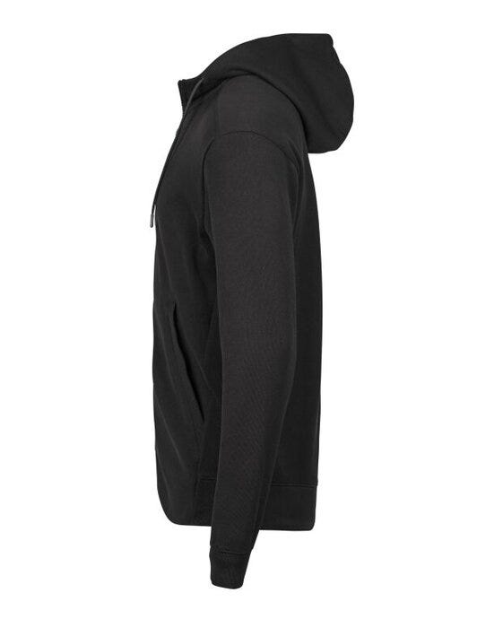 Tee Jays TJ5508 Ribbed Interlock Hood Full Zip - Black