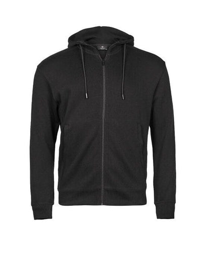 Tee Jays TJ5508 Ribbed Interlock Hood Full Zip - Black