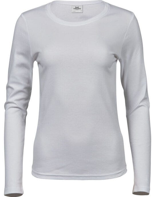 Tee Jays TJ590 Lady Long Sleeve Interlock Tee - White