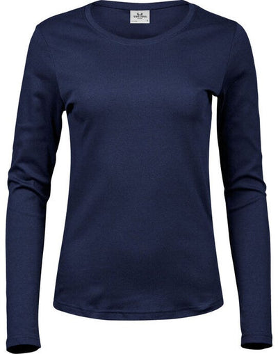 Tee Jays TJ590 Lady Long Sleeve Interlock Tee - Navy