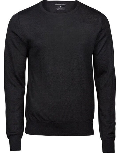 Tee Jays TJ6000 Mens Crew Neck Knitted Sweater - Black