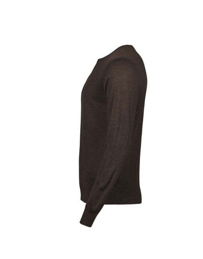 Tee Jays TJ6000 Mens Crew Neck Knitted Sweater - Mocha